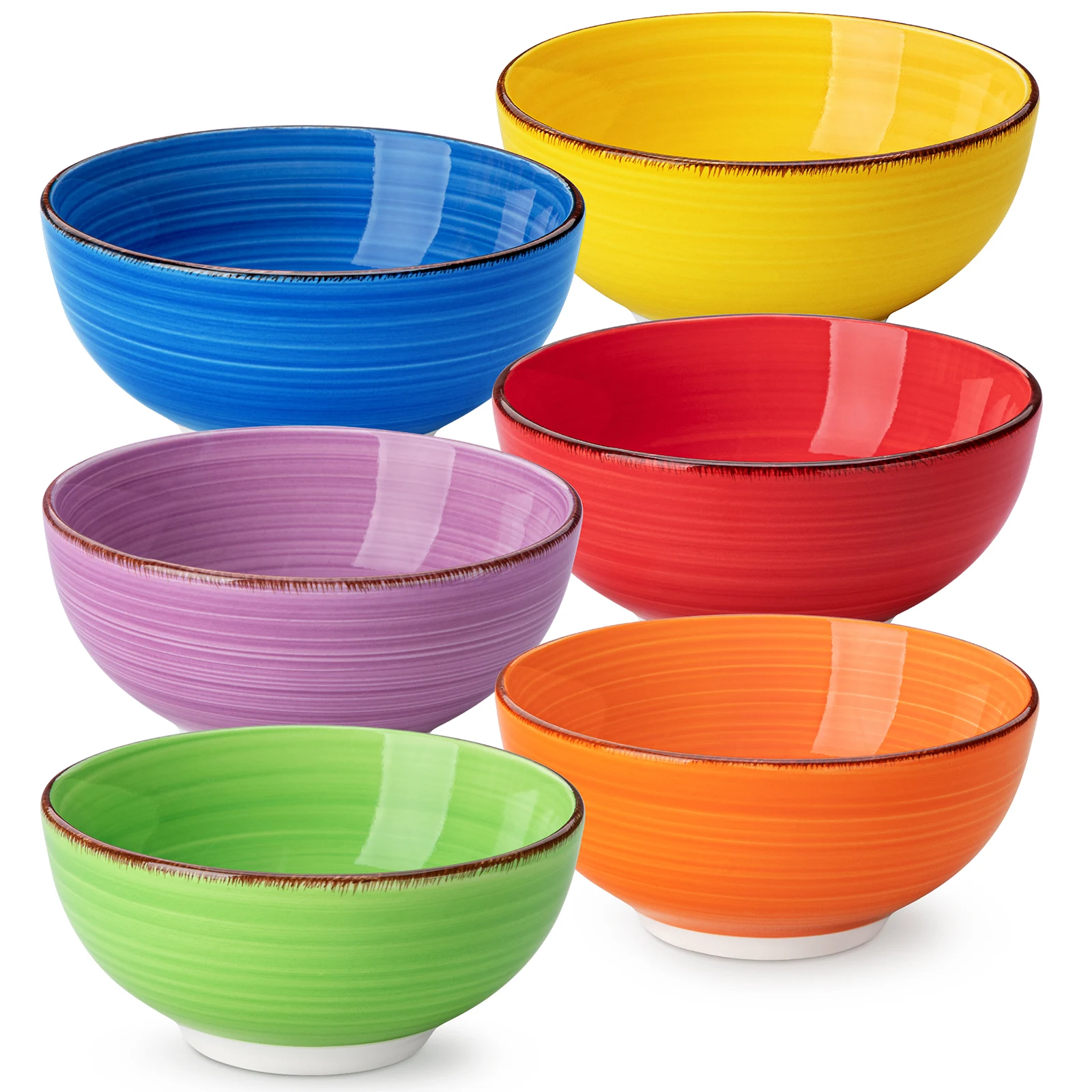 Vancasso Bonita 6-Piece Vintage Handpainted Porcelain Bowl Set - Image 7