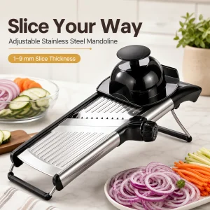 line shopper
Adjustable Stainless Steel Mandoline Slicer with Holder