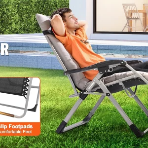 SucceBuy Zero Gravity Recliner with Cushion, Footrest & Cupholder - Thumbnail Image 10