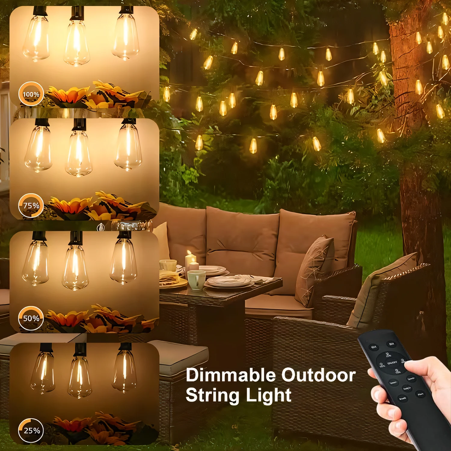 50FT Solar String Lights for Patios, Gardens & More - Image 2