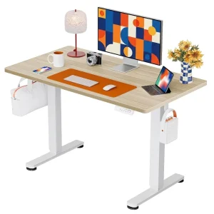 71" Electric Standing Desk with Memory Height & Natural Finish - Thumbnail Image 7