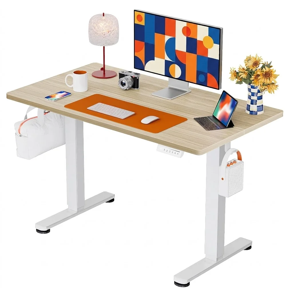 71" Electric Standing Desk with Memory Height & Natural Finish - Image 7