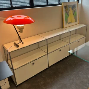 Corner TV Stand with Metal Storage Display Cabinet - Thumbnail Image 3