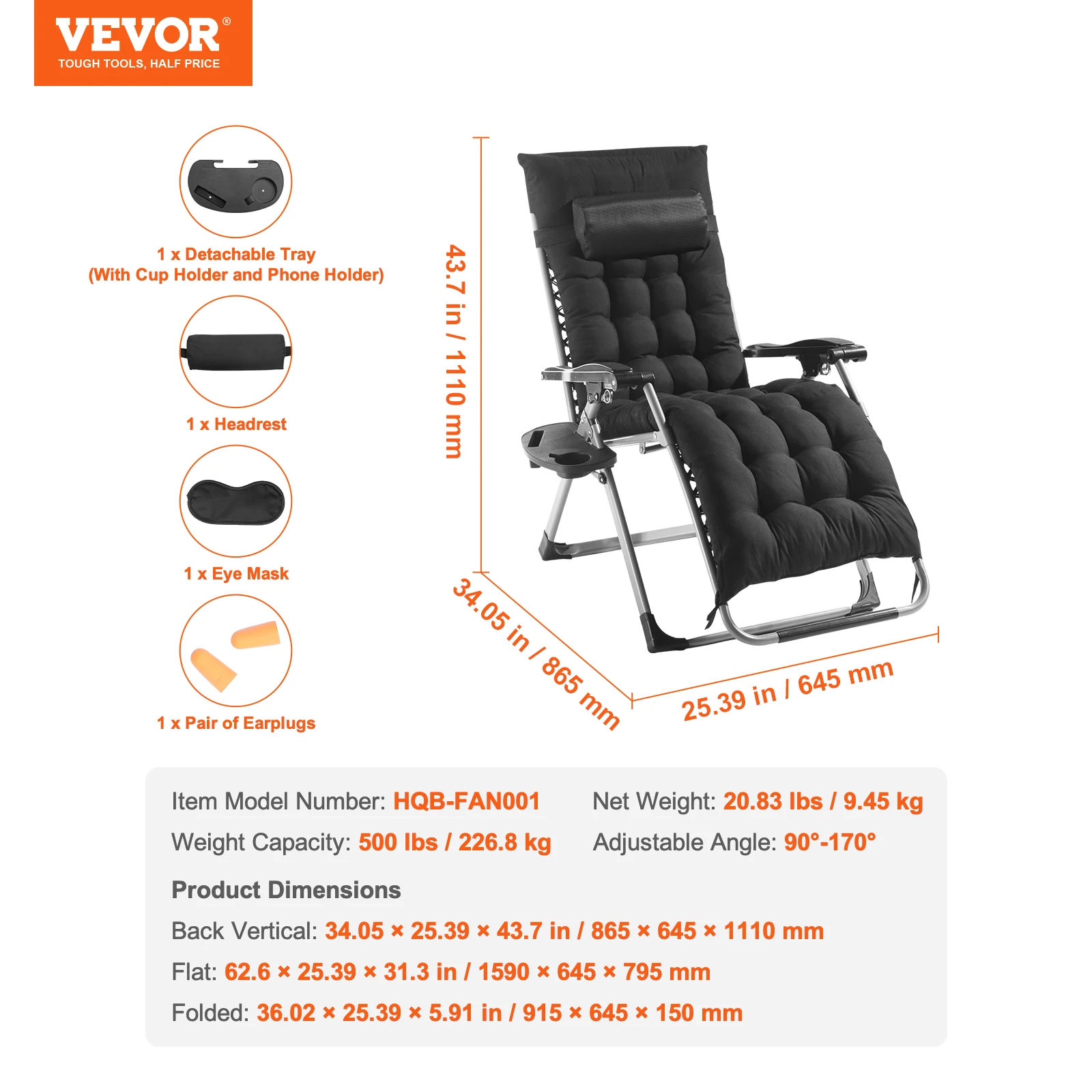 SucceBuy Zero Gravity Recliner with Cushion, Footrest & Cupholder - Image 7