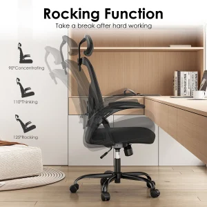 Farini Ergonomic Mesh Office Chair with Lumbar Support - Thumbnail Image 5