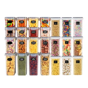 48-Piece Sealed Food Storage Containers with Labels