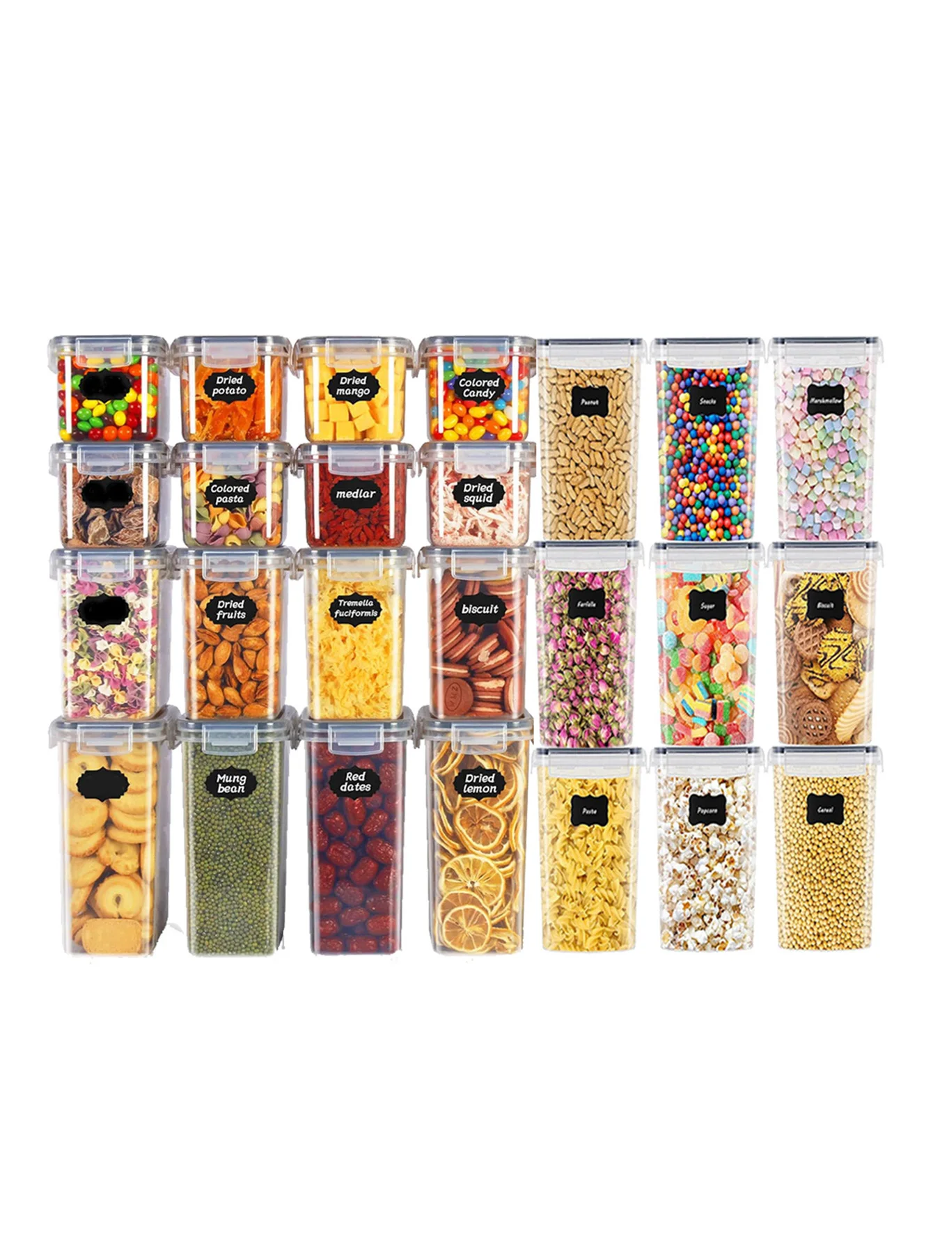 48-Piece Sealed Food Storage Containers with Labels - Image 1