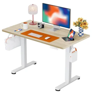 71" Electric Standing Desk with Memory Height & Natural Finish - Thumbnail Image 12