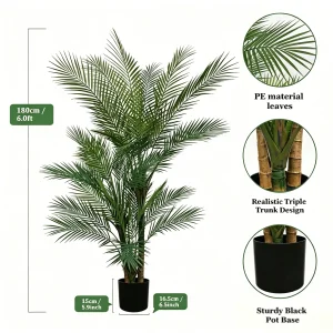5/6FT UV-Resistant Tropical Plant with Decorative Pot - Thumbnail Image 6