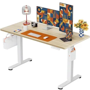 71" Electric Standing Desk with Memory Height & Natural Finish - Thumbnail Image 11