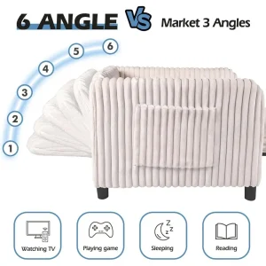 84" Convertible Sleeper Chair Bed – 4-in-1 Comfort & Style - Thumbnail Image 2