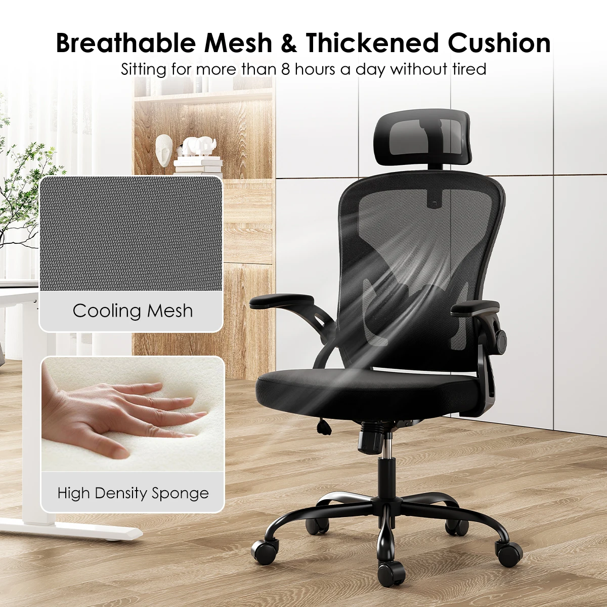 Farini Ergonomic Mesh Office Chair with Lumbar Support - Image 3