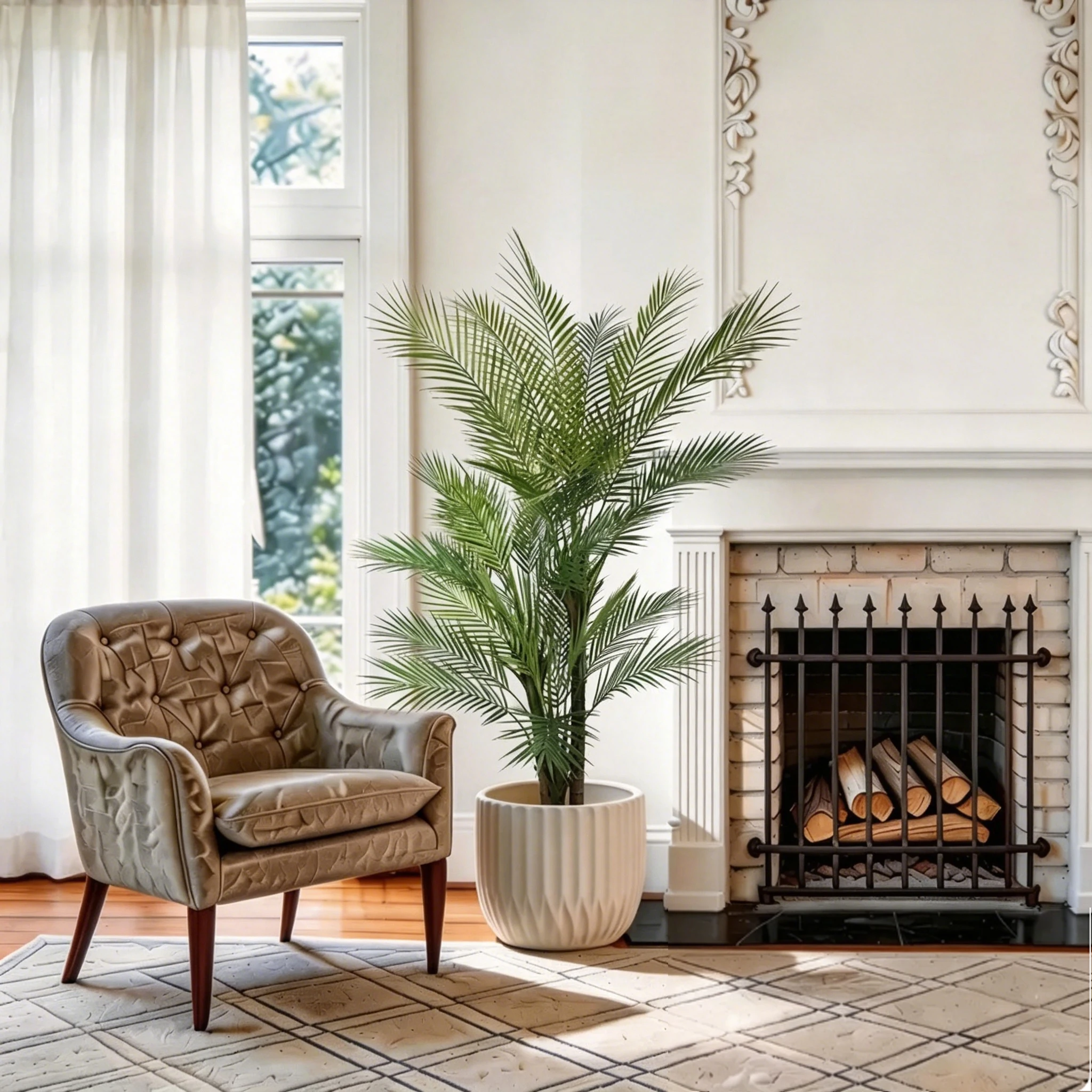 5/6FT UV-Resistant Tropical Plant with Decorative Pot - Image 3