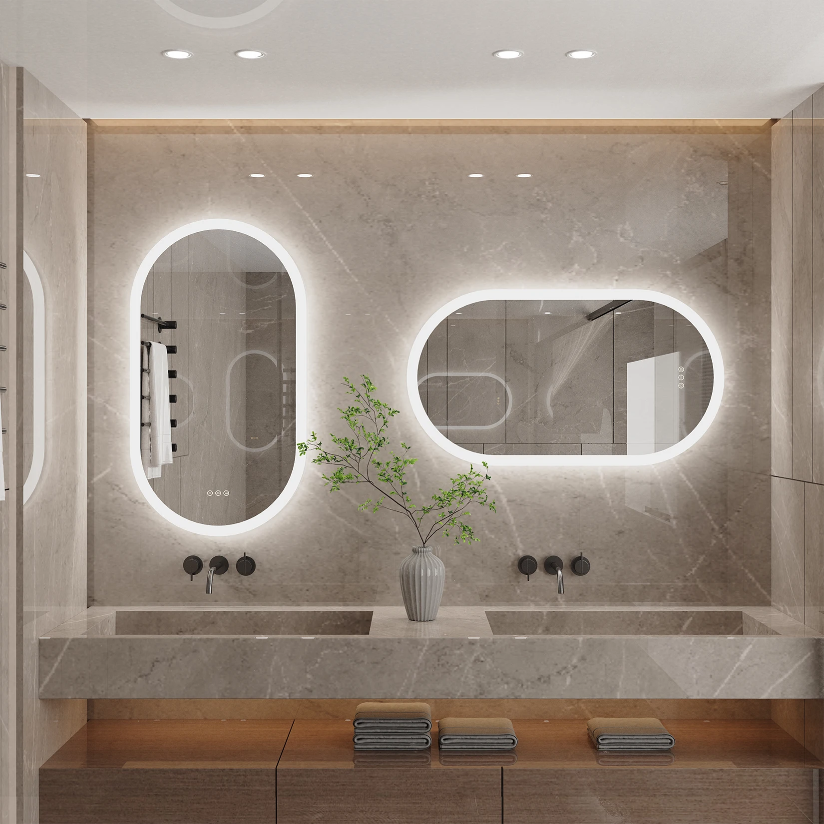 LUVODI LED Backlit Vanity Mirror with Dimming & Anti-Fog - Image 6
