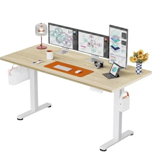 71" Electric Standing Desk with Memory Height & Natural Finish - Thumbnail Image 9