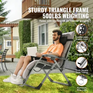 SucceBuy Zero Gravity Recliner with Cushion, Footrest & Cupholder - Thumbnail Image 2