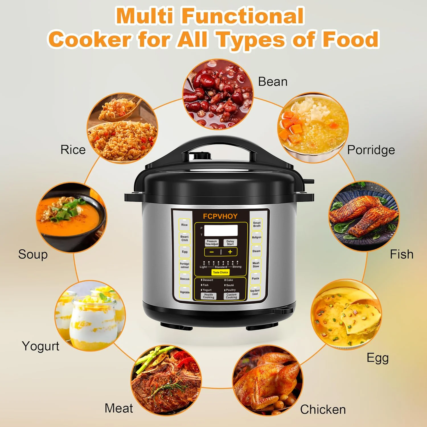 6 Qt 9-in-1 Electric Pressure Cooker with Safe Venting - Image 4
