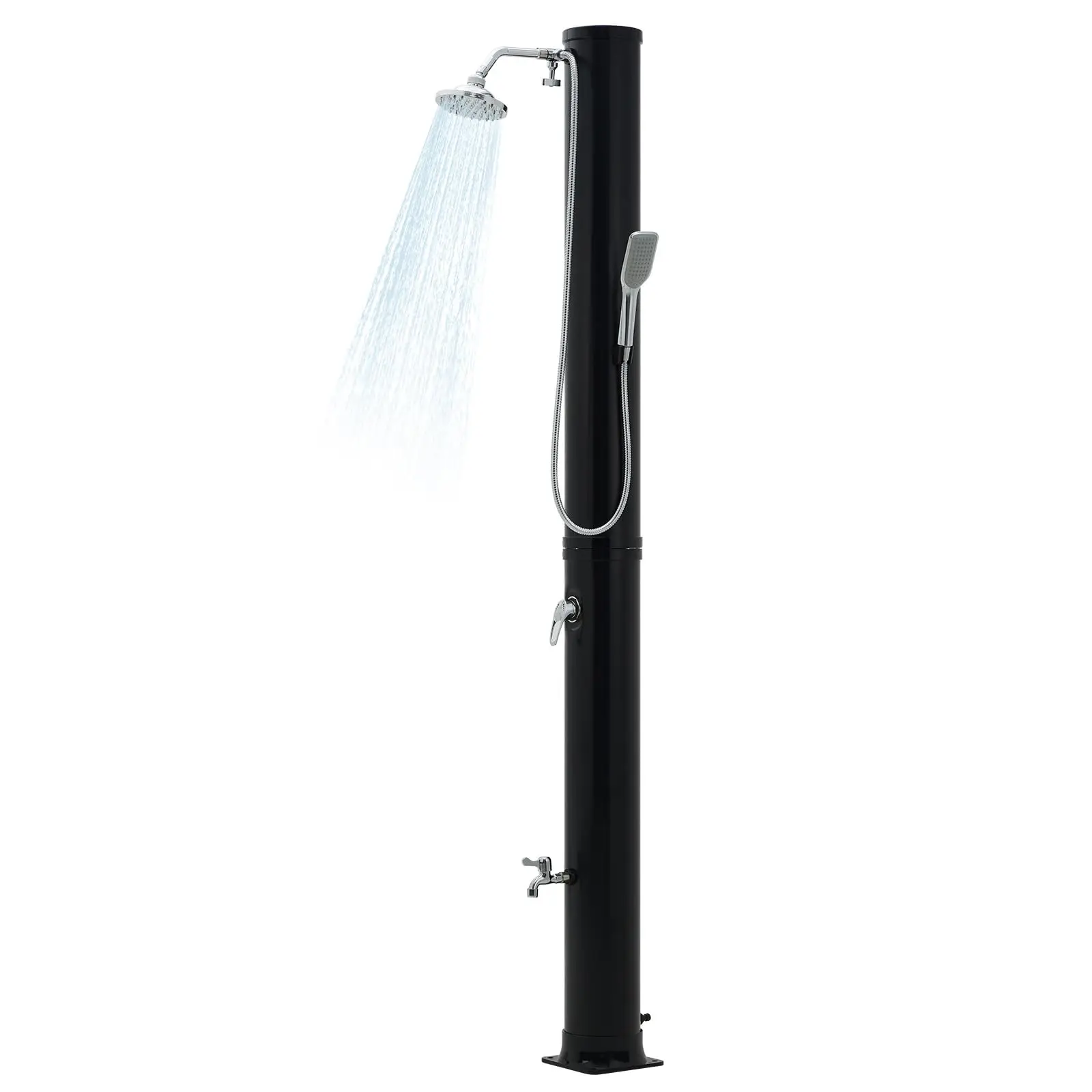 7.2FT Solar Pool Shower with Hot & Cold Water, 9.3-Gallon Tank - Image 7
