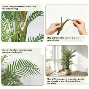 5/6FT UV-Resistant Tropical Plant with Decorative Pot - Thumbnail Image 2