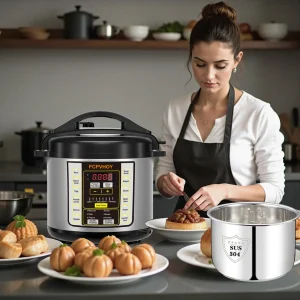 6 Qt 9-in-1 Electric Pressure Cooker with Safe Venting - Thumbnail Image 2
