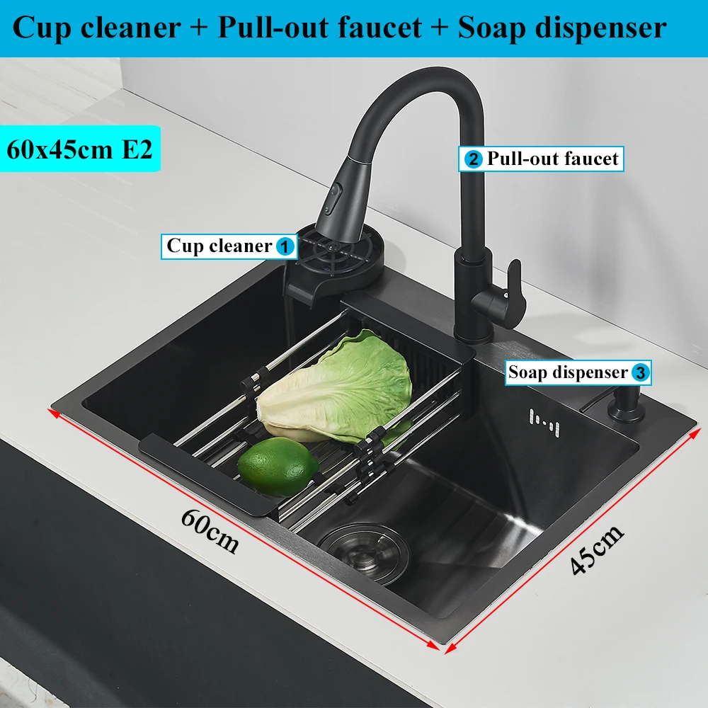 304 Stainless Steel Single Bowl Topmount Kitchen Sink - Image 4