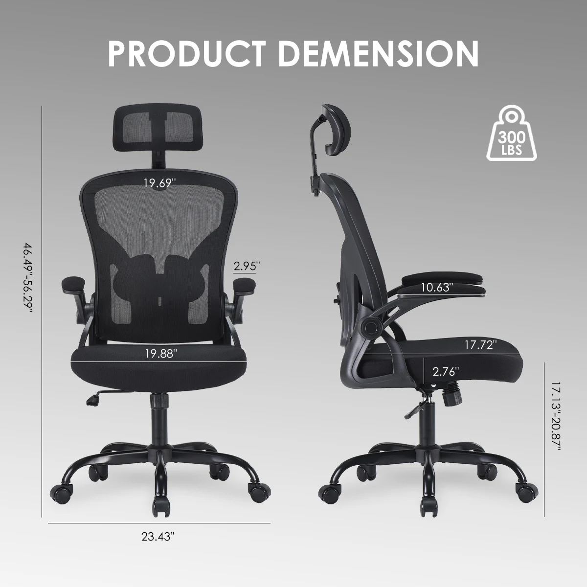 Farini Ergonomic Mesh Office Chair with Lumbar Support - Image 4