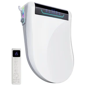 Luxury Smart Bidet Seat with Heat, Wash & Warm Air Dryer