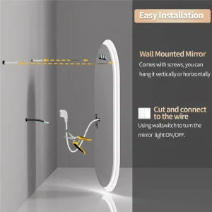 LUVODI LED Backlit Vanity Mirror with Dimming & Anti-Fog - Thumbnail Image 8