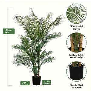 5/6FT UV-Resistant Tropical Plant with Decorative Pot - Thumbnail Image 5
