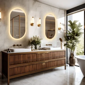 LUVODI LED Backlit Vanity Mirror with Dimming & Anti-Fog - Thumbnail Image 2