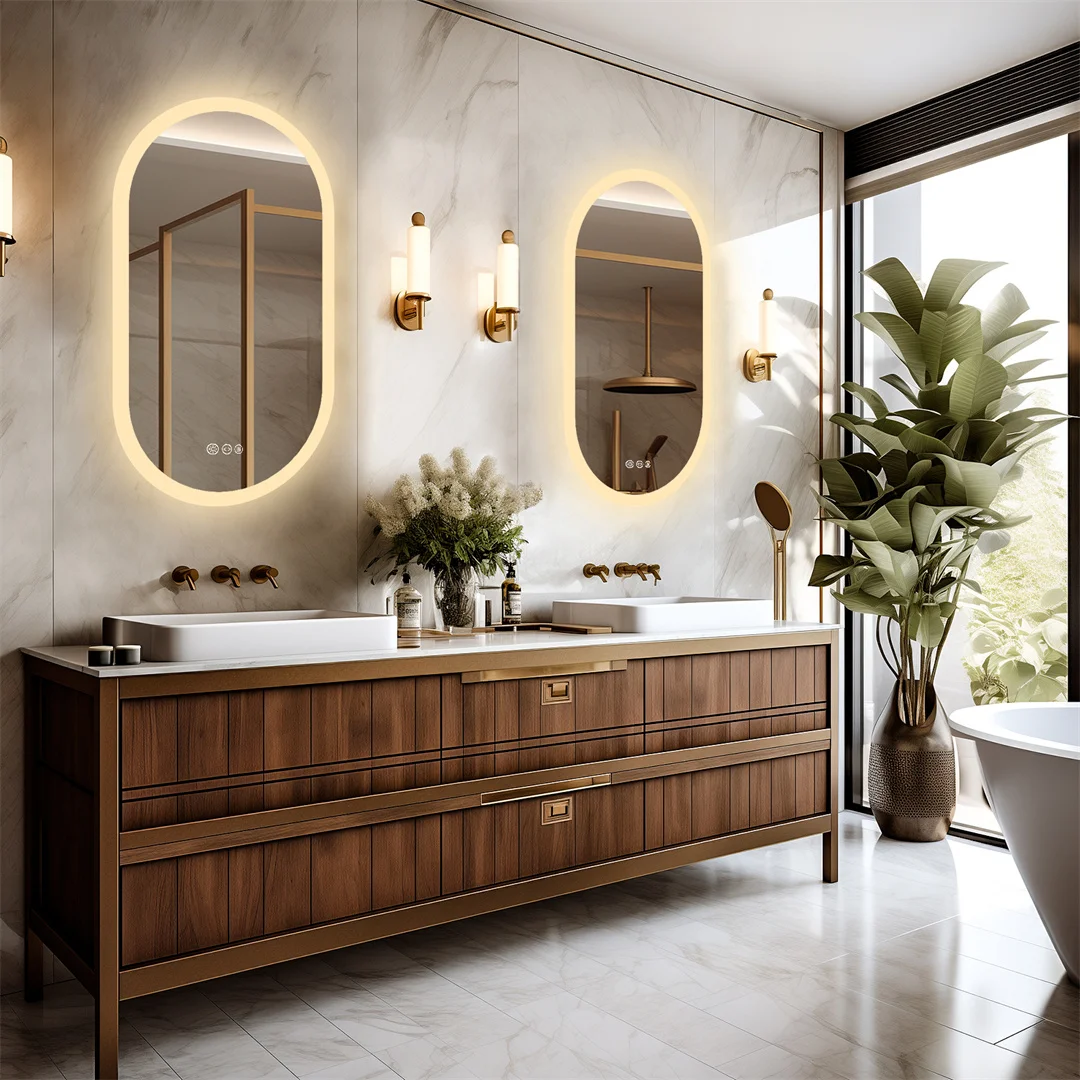 LUVODI LED Backlit Vanity Mirror with Dimming & Anti-Fog - Image 2