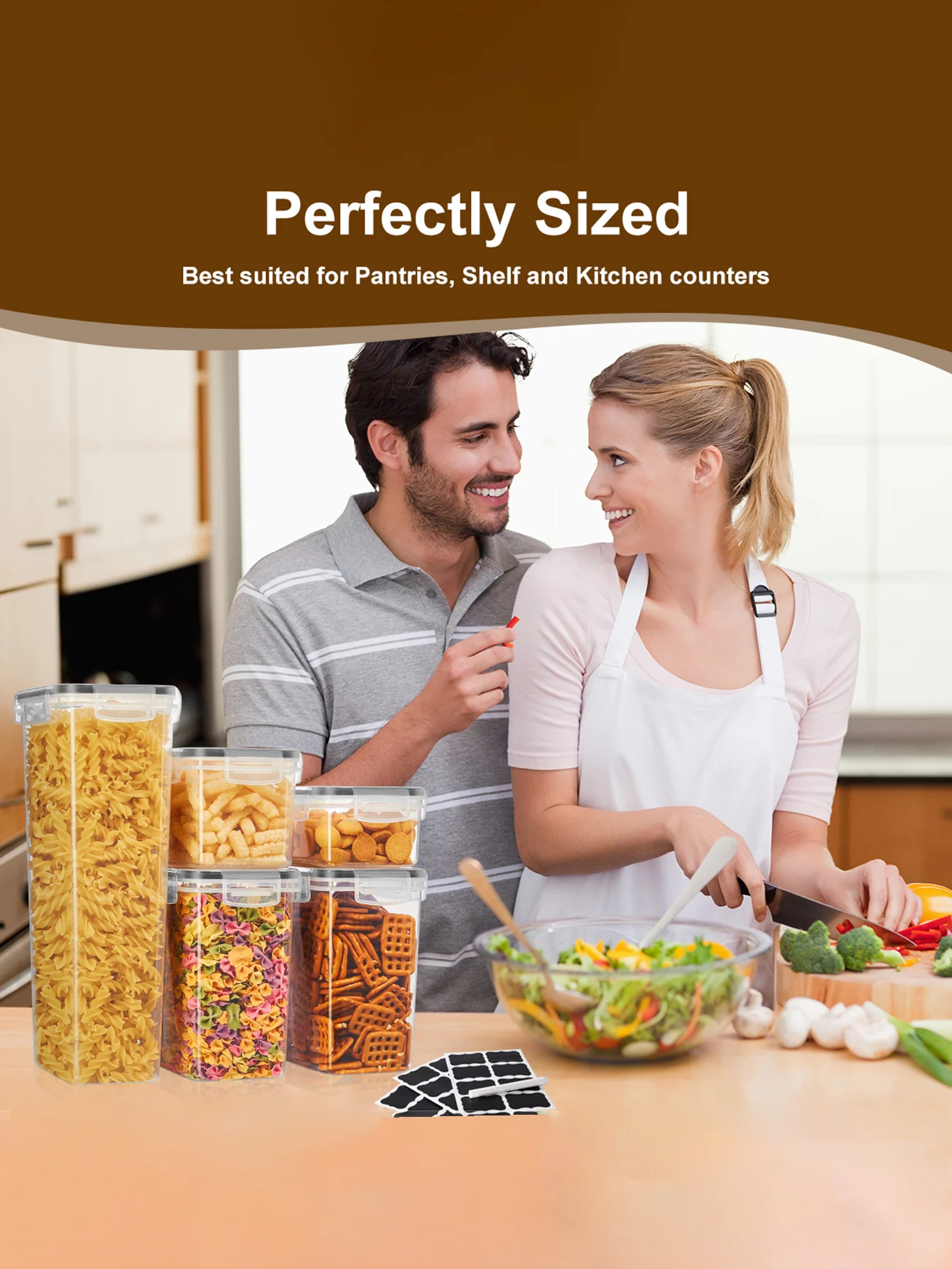 48-Piece Sealed Food Storage Containers with Labels - Image 4