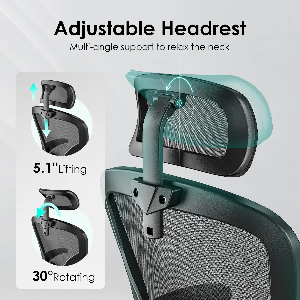 Farini Ergonomic Mesh Office Chair with Lumbar Support - Image 6