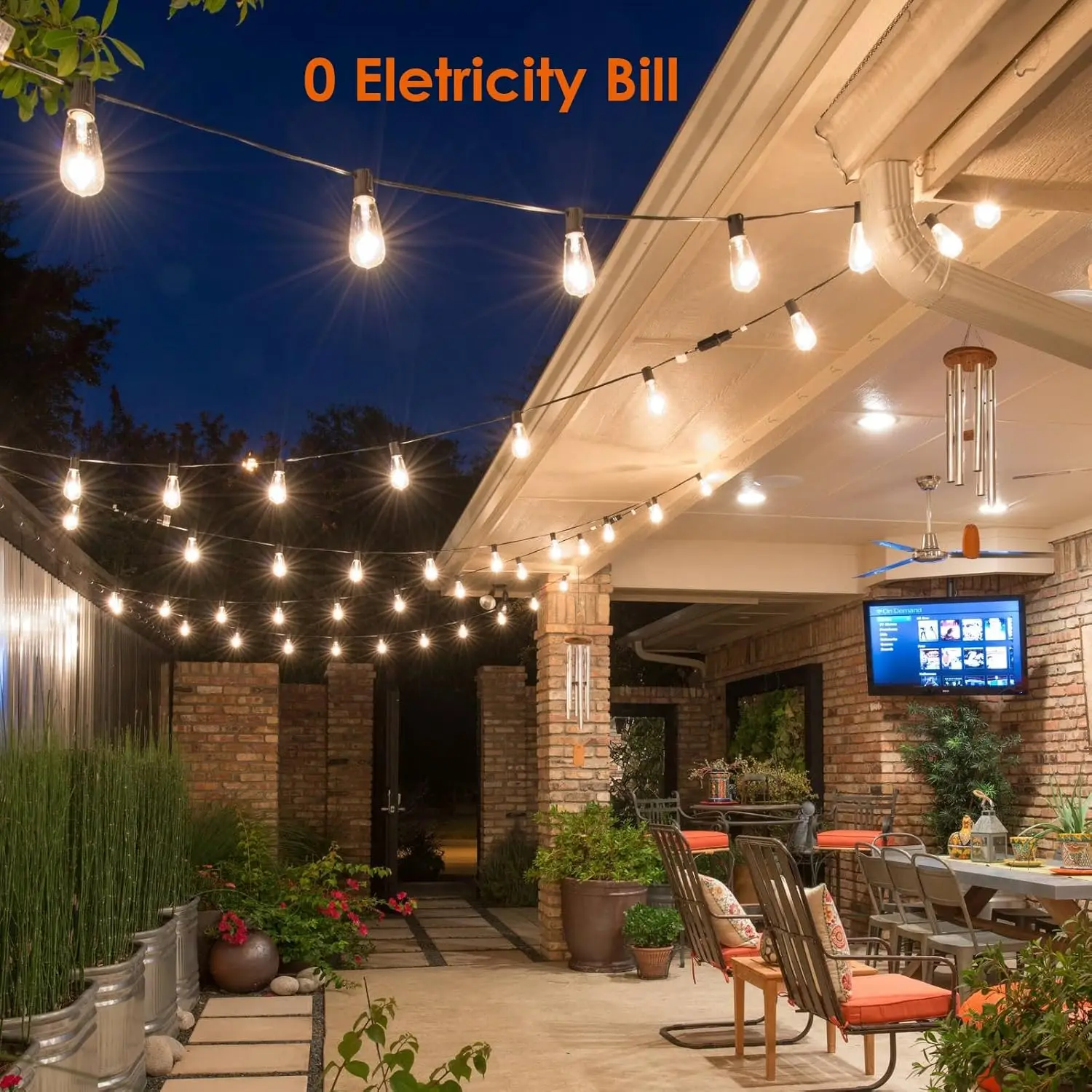 50FT Solar String Lights for Patios, Gardens & More - Image 5